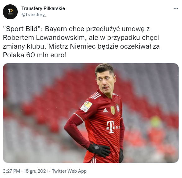 ''Sport Bild'': Bayern WYCENIŁ Roberta Lewandowskiego!